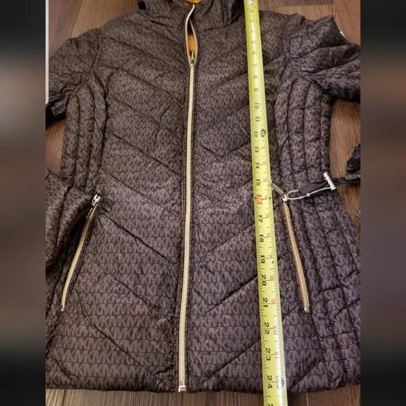 SOLD NWT! Michael Kors Reversible MK Logo Hooded Packable Puffer Jacket Size XXS - Picture 6 of 16
